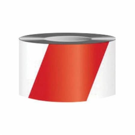 Accuform Floor Marking Tape, 108 ft Length, 2 in Width, 6 mil, Rubber AdhesiveVinyl Backing, RedWhite PTM726RDWT